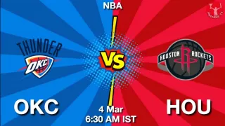 OKC vs HOU NBA Match Previews