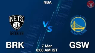 BRK vs GSW NBA Match Previews