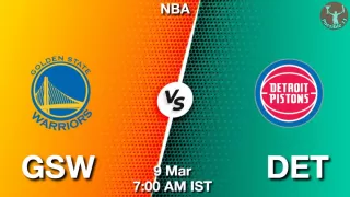 GSW vs DET NBA Match Previews