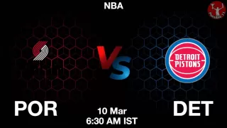 POR vs DET NBA Match Previews