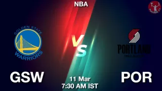 GSW vs POR NBA Match Previews