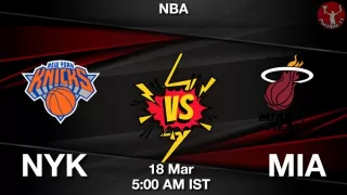 NYK vs MIA NBA Match Previews