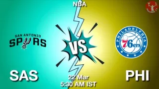 SAS vs PHI NBA Match Previews