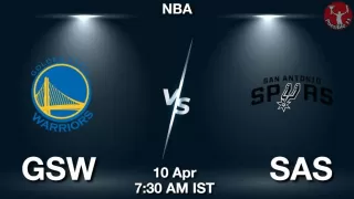 GSW vs SAS NBA Match Previews