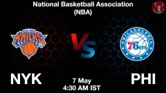 NYK vs PHI Match Result