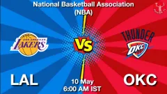 LAL vs OKC Match Result