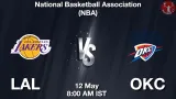 LAL vs OKC Dream11 Prediction, Preview & Updates - <small>Tue, 12 May 08:00 AM IST</small>