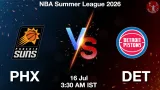 PHX vs DET Dream11 Prediction, Preview & Updates - <small>Thu, 16 Jul 03:30 AM IST</small>