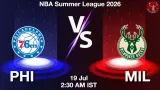 PHI vs MIL Dream11 Prediction, Preview & Updates - <small>Sun, 19 Jul 02:30 AM IST</small>