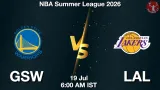 GSW vs LAL Dream11 Prediction, Preview & Updates - <small>Sun, 19 Jul 06:00 AM IST</small>