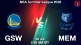 GSW vs MEM Dream11 Prediction, Preview & Updates - <small>Mon, 20 Jul 06:30 AM IST</small>