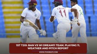 1st T20I: BAN vs WI Dream11