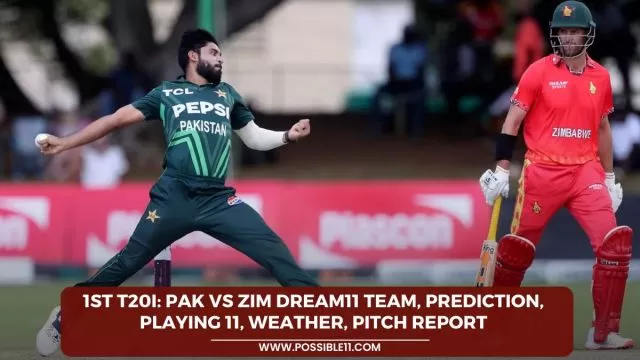 1st T20I: PAK vs ZIM Dream11 Team,