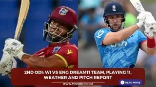 2nd ODI: WI vs ENG Dream11