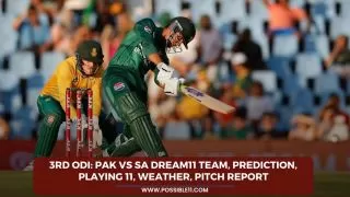 3rd ODI: PAK vs SA Dream11