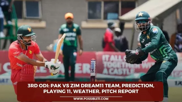 3rd ODI: PAK vs ZIM Dream11 Team,
