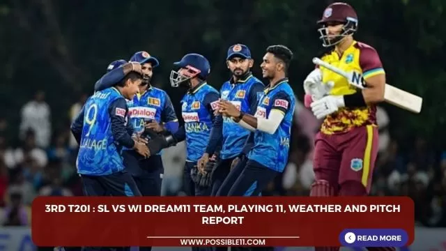 3rd T20I : SL vs WI Dream11