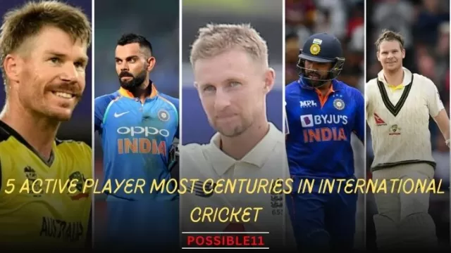 5 Active Player Most Centuries in International
