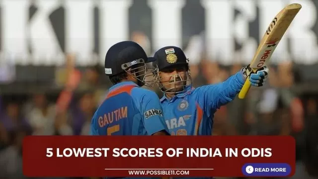 5 Lowest scores of India in ODIs