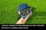 5 Most consecutive innings