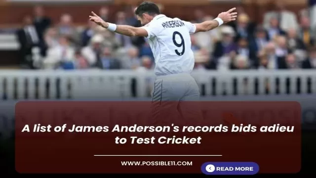 A list of James Andersons records bids