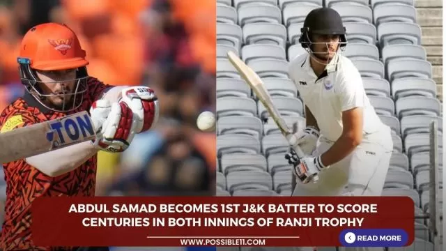 Abdul Samad Becomes 1st J K Batter