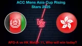 Afghanistan A vs Hong