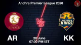 AR vs KK APL 2026 Match Preview, Head to Head, Playing XI & AI Prediction