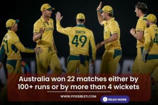 Australia won 22 matches either by