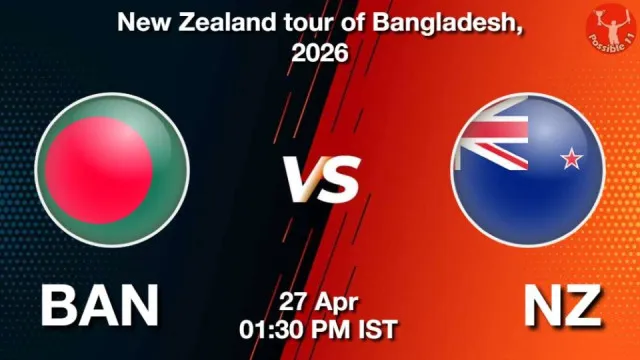 BAN vs NZ 1st T20I 2026: Match