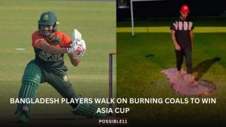 Bangladesh players walk on burning coals