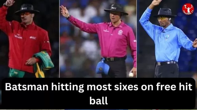 Batsman hitting most sixes on free hit
