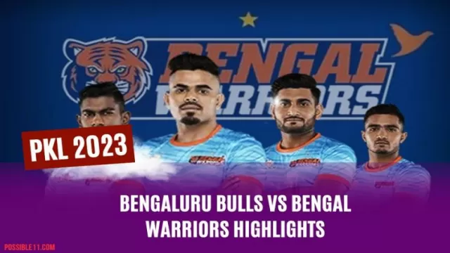 Bengaluru Bulls vs Bengal Warriors Pro Kabaddi