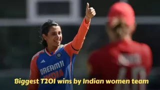 Biggest T20I wins by Indian women