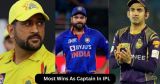 Captains With Highest Winning