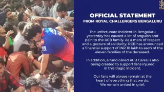 Chinnaswamy Tragedy: RCB Announces ₹10 Lakh