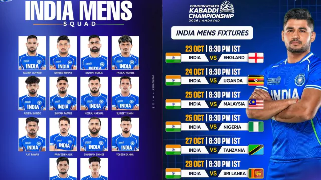 Commonwealth Kabaddi Championship 2026: India Men Squad and