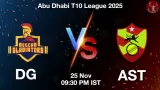 DG vs AST,  Pitch Report, Head to Head, Playing 11, AI Prediction
