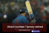 Dhoni number 7 jersey