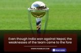 Even though India won