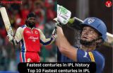 Fastest centuries in IPL