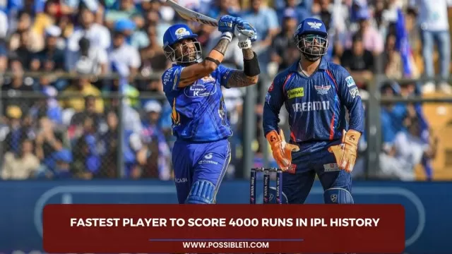 Fastest player to score 4000 runs in