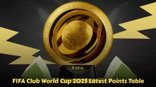 FIFA Club World Cup 2025 Latest