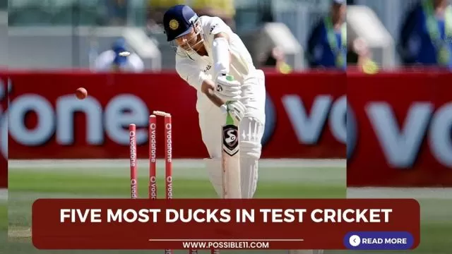 Five Most Ducks in Test Cricket