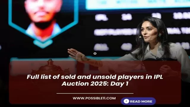 Full list of sold and unsold players