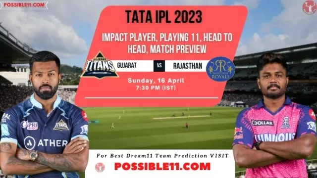 GT vs RR Impact Player, Playing 11,