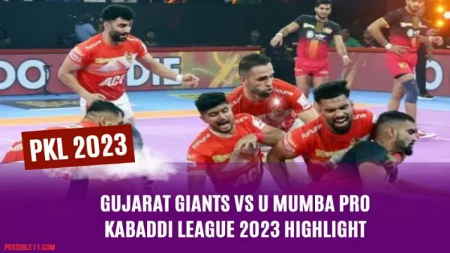 Gujarat Giants vs U Mumba Pro Kabaddi
