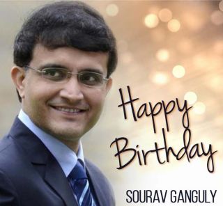 Former India captain Sourav Ganguly celebrates