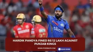 Hardik Pandya fined Rs 12 lakh