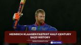 Heinrich Klaasen fastest half-century